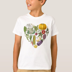 Camiseta Coração Vegetal do Jardim Hobby