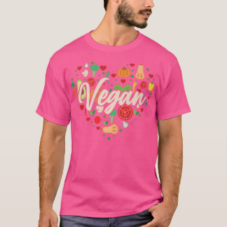 Camiseta Coração vegetativa de vegetação vegetativa