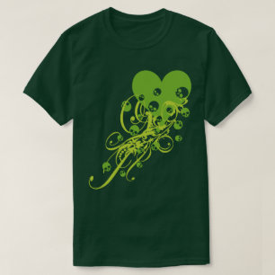 Camiseta Coração Verde com Camisa-T