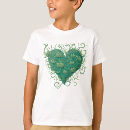 Camiseta Coração Verde Por Dentro