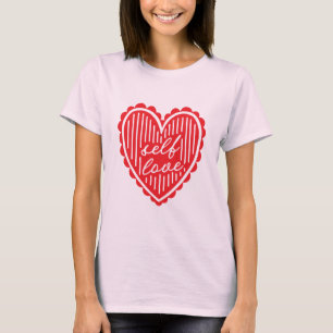 Camiseta Coração Vermelho Autoamor