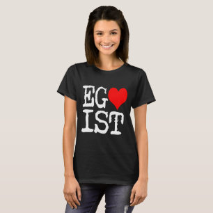 Camiseta Coração Vermelho Egoísta Preto