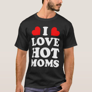 Camiseta Coração Vermelho Engraçado Mãe Eu Coração Mães Que