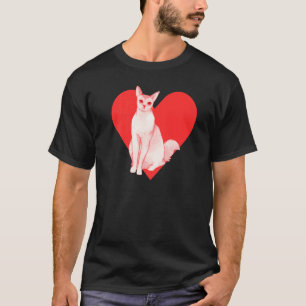 Camiseta Coração Vermelho Gatinho Bonito Melhor Amigo Balin