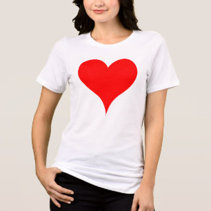 Camiseta Coração Vermelho Grande