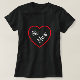 Camiseta Coração Vermelho Minimalista Be Mine Dia dos Namor