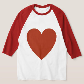 Camiseta Coração Vermelho Simples