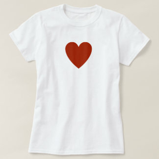 Camiseta Coração Vermelho Simples