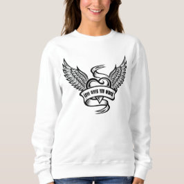 Camiseta Coração Vintage com Asas