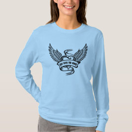 Camiseta Coração Vintage com Asas