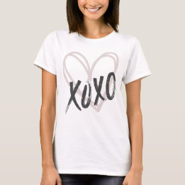 Camiseta Coração X e O'x XOXO