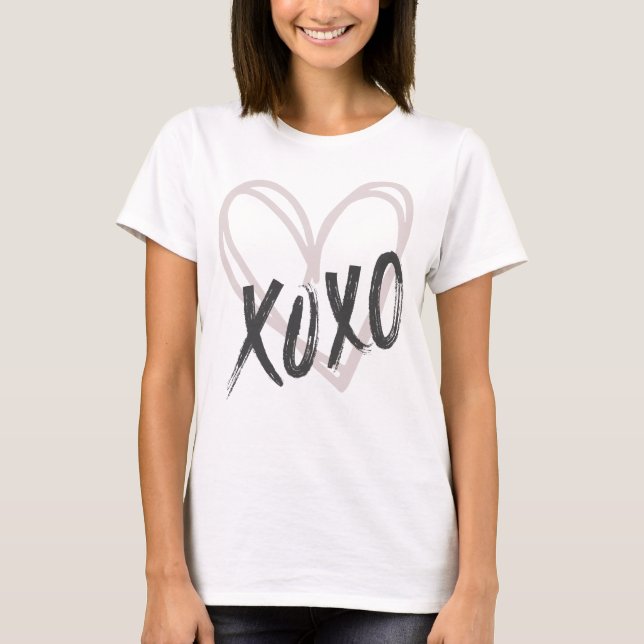 Camiseta Coração X e O'x XOXO (Frente)
