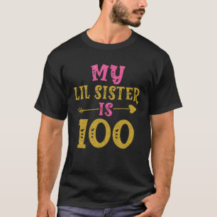 Camiseta Corações 100º aniversário para Irmã do Irmão Irmã