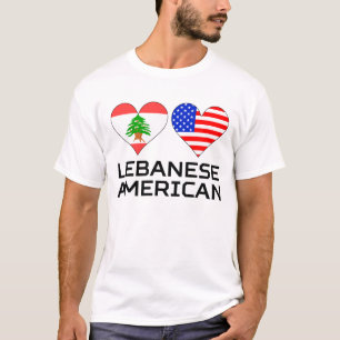 Camiseta Corações americanos libaneses