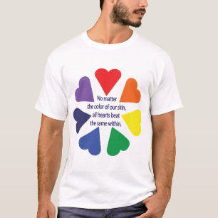 Camiseta Corações Arco-Íris