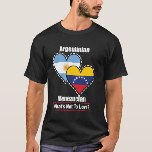 Camiseta Corações Argentinos Venezuelanos Bandeiras O Que N