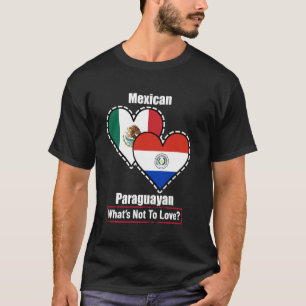 Camiseta Corações Bandeiras Mexicanas Paraguaio O Que Não A