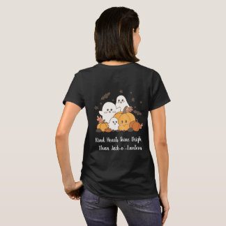 Camiseta Corações bondosos brilham mais que abóboras de Hal