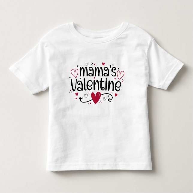 Camiseta Corações bonitinhos Namorados da mamãe (Frente)
