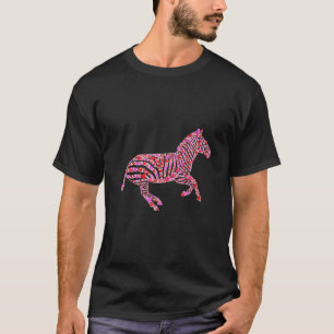 Camiseta Corações Bonitos Animais Zebra Engraçados Dias 
