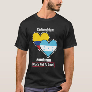Camiseta Corações Colombianos Hondurenhos Bandeiras O Que N