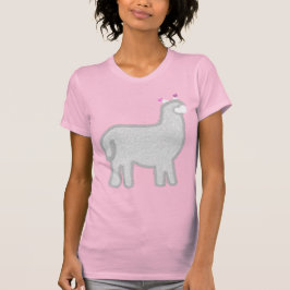 Camiseta Corações cor-de-rosa Alpaca Cariña