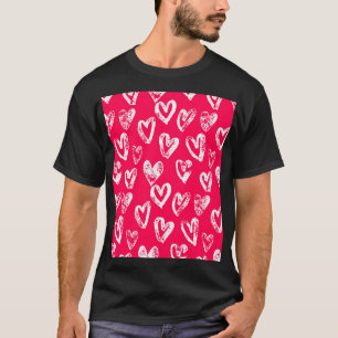 Camiseta Corações Cor-de-Rosa namorados: Fundo do desenho