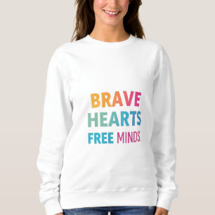 Camiseta "Corações Corajosos, Mentes Livres" Camisa-T Inspi