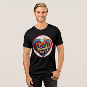 Camiseta "Corações Corajosos Unem-se"
