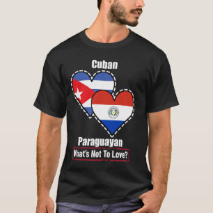 Camiseta Corações Cubanos Paraguaios Bandeiras O Que Não Am