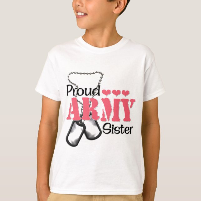 Camiseta Corações da irmã do exército (Frente)