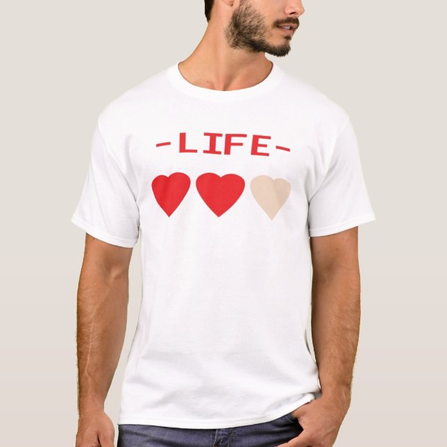 Camiseta Corações da vida de Zelda (Frente)
