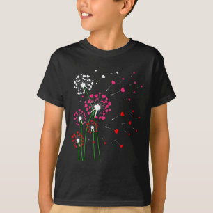Camiseta Corações Dandelions Flores Amante Dia dos Namorado
