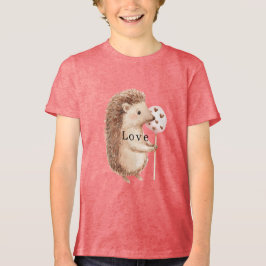 Camiseta Corações de Amor de Ouriço Fofo