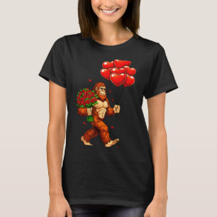 Camiseta Corações de amor do Dia dos Namorados Bigfoot engr
