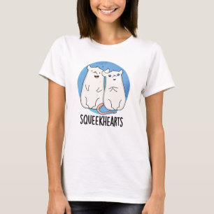Camiseta Corações-de-aperto Rato Bonito Pun Querido