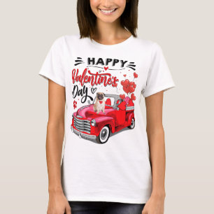 Camiseta Corações de Cachorros com Feliz dia de os namorado