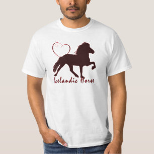 Camiseta Corações de Cavalos Islandeses