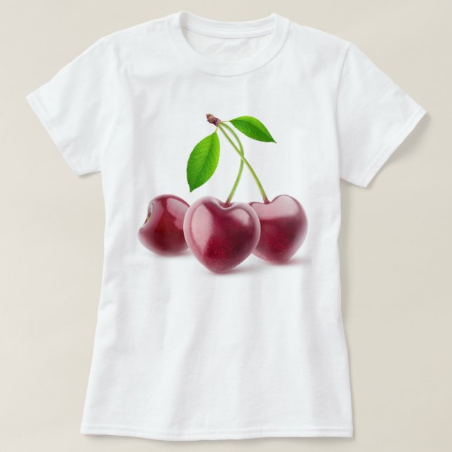Camiseta Corações de cereja (Frente do Design)