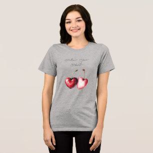 Camiseta Corações de Cereja Vermelha