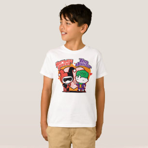 Camiseta Corações de Chibi Harley Quinn e Chibi