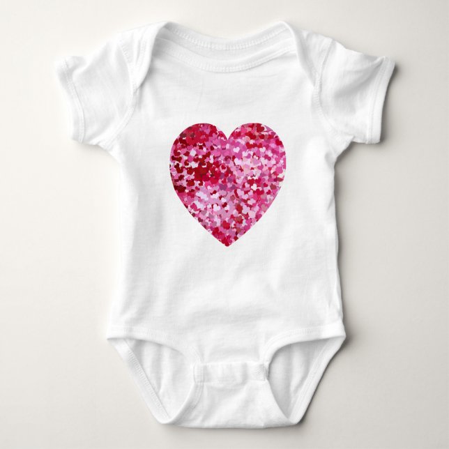 Camiseta Corações de Confetes Rosa (Frente)