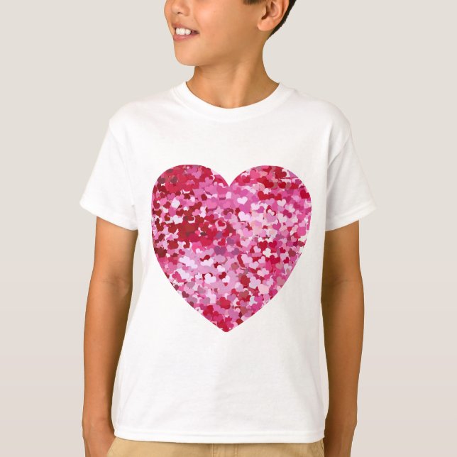 Camiseta Corações de Confetti Rosa (Frente)