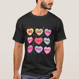 Camiseta Corações de Conversa de Gíria da Moda Dia dos Namo