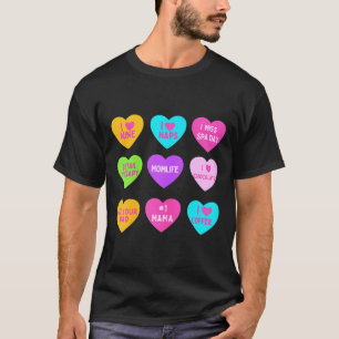 Camiseta Corações de Conversa de Valentim Engraçados para M