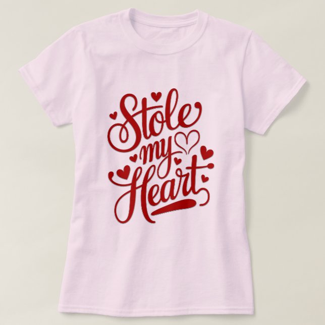 Camiseta Corações de Coração Ligadas (Frente do Design)