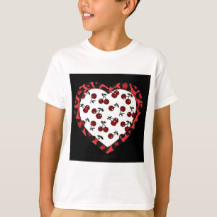 Camiseta Corações de Impressão de Leopardo RAB Rockabilly