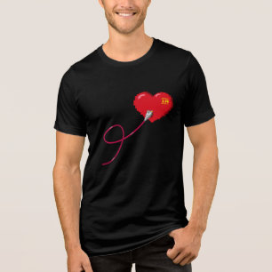 Camiseta Corações de Pixel conectados Conjunto de casais Co