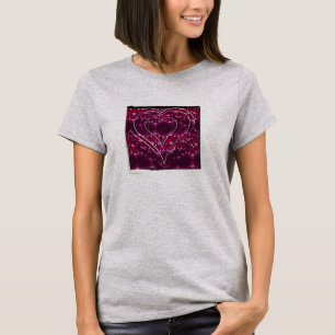 Camiseta Corações de rendas