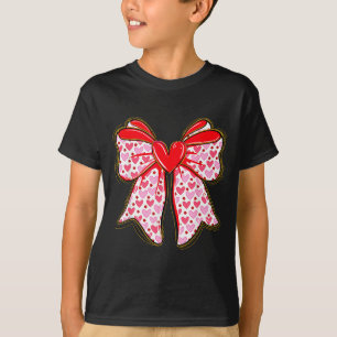 Camiseta Corações de São Valentim Coquete Laço Mulheres Men